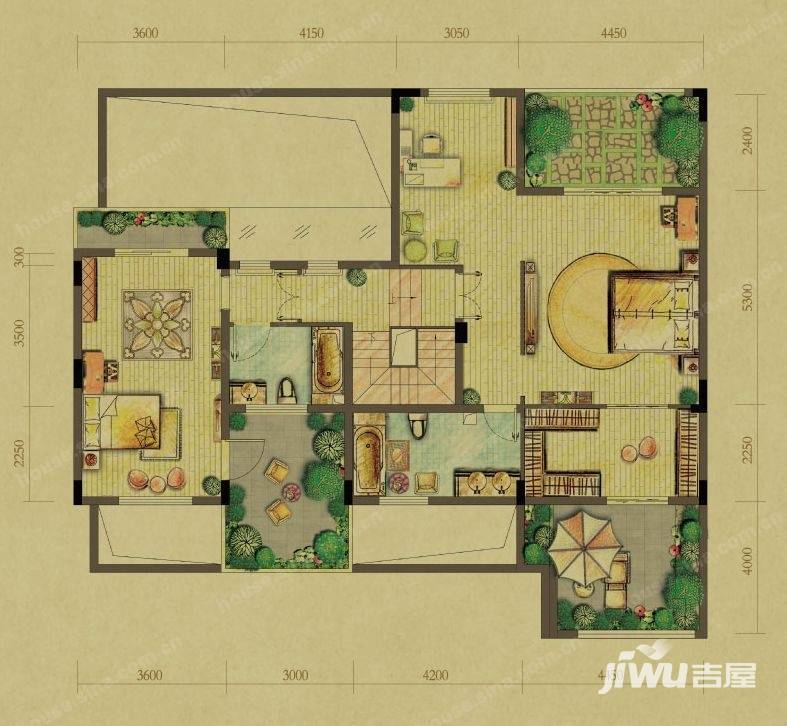 远洋高尔夫国际社区普通住宅195㎡户型图