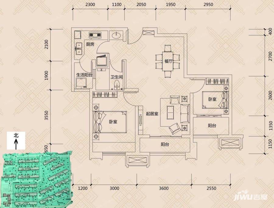 协信城立方普通住宅60㎡户型图