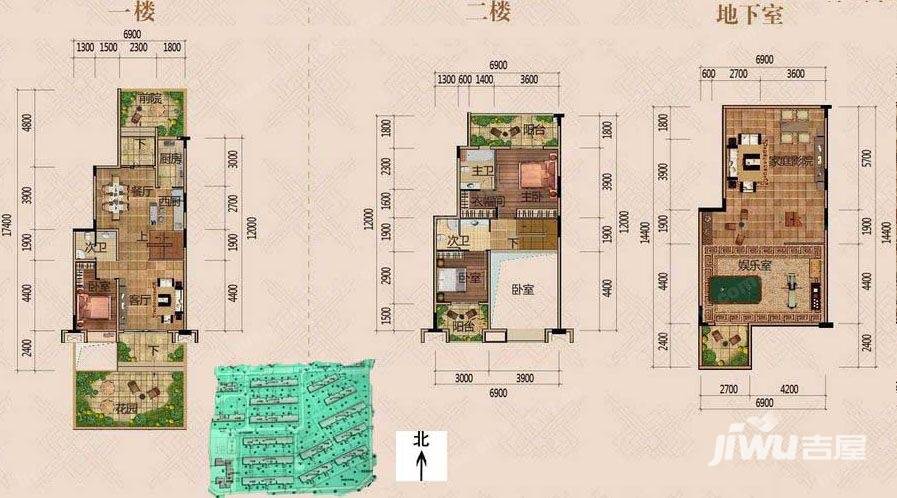 协信城立方3室2厅3卫123㎡户型图