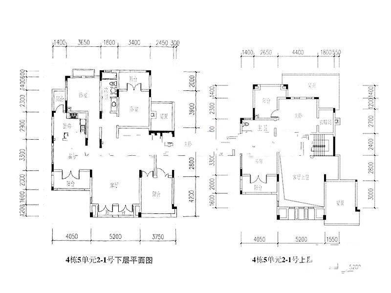 嘉凯城北麓官邸4室2厅2卫199.9㎡户型图