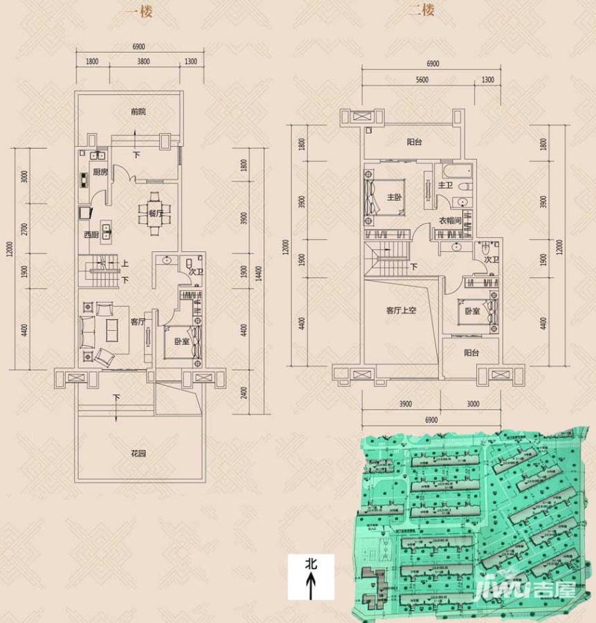 协信城立方3室2厅3卫244㎡户型图