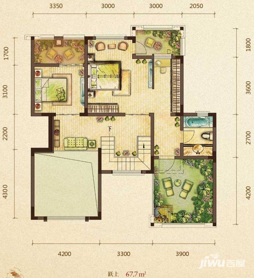 俊峰香格里拉4室2厅2卫163.3㎡户型图