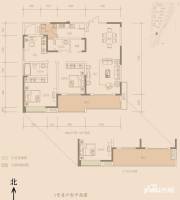 中冶北麓原3室2厅2卫122.5㎡户型图