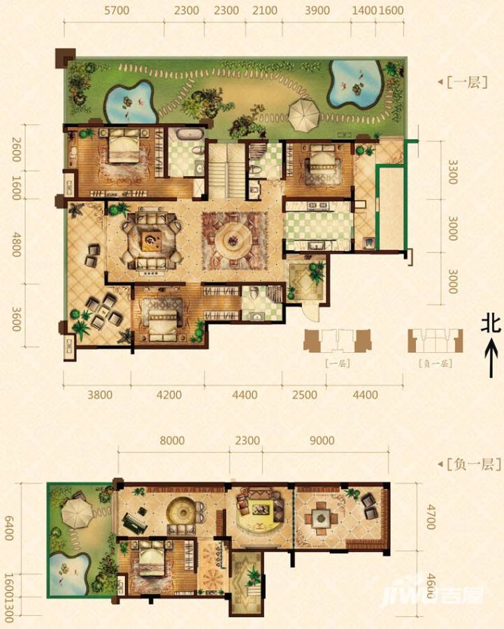 金科太阳海岸0室2厅3卫319.1㎡户型图