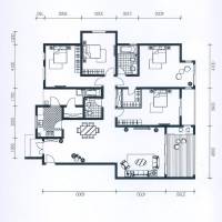 江与城普通住宅158㎡户型图