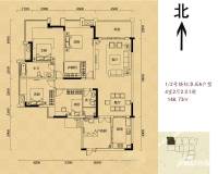 名流公馆4室2厅2卫148.7㎡户型图