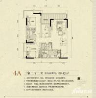 名流公馆3室2厅2卫88.4㎡户型图