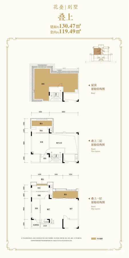 华宇御澜湾普通住宅130㎡户型图