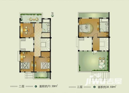 科苑华庭4室2厅3卫195.9㎡户型图