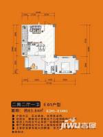 西湾金阳花园普通住宅83.8㎡户型图