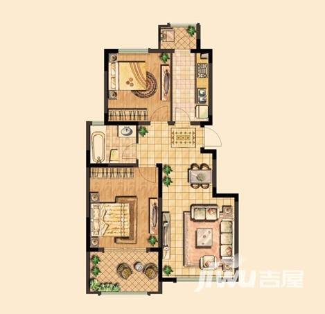 滨江雅园（北外滩水城）普通住宅88㎡户型图