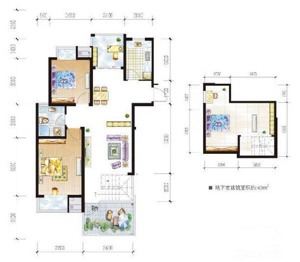 弘阳旭日上城普通住宅148㎡户型图