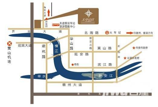 黄山铂宫位置交通图