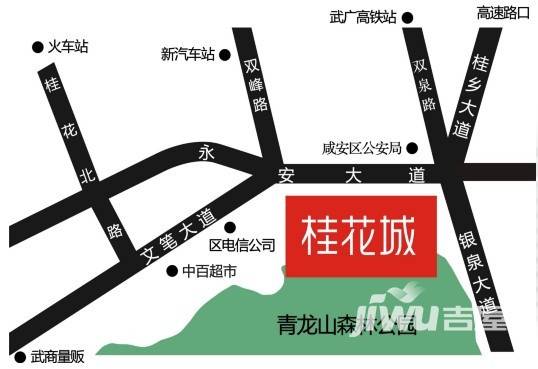 桂花城位置交通图图片