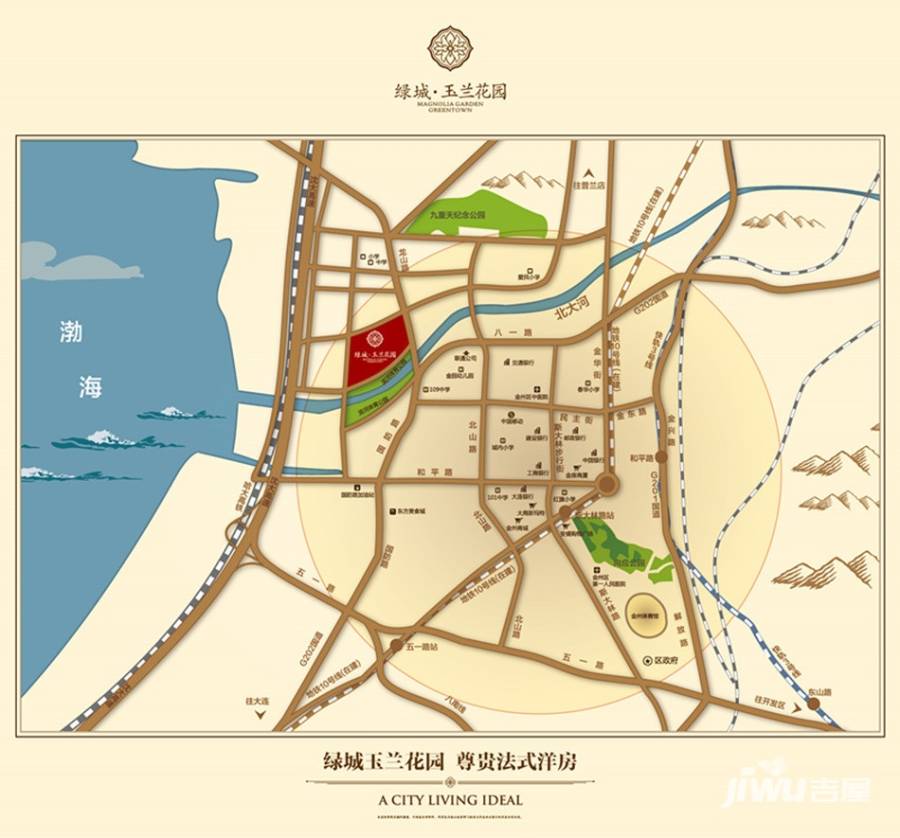 绿城玉兰花园位置交通图