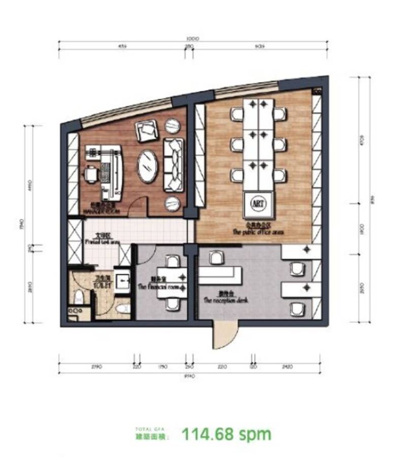 汇景天地普通住宅114.7㎡户型图