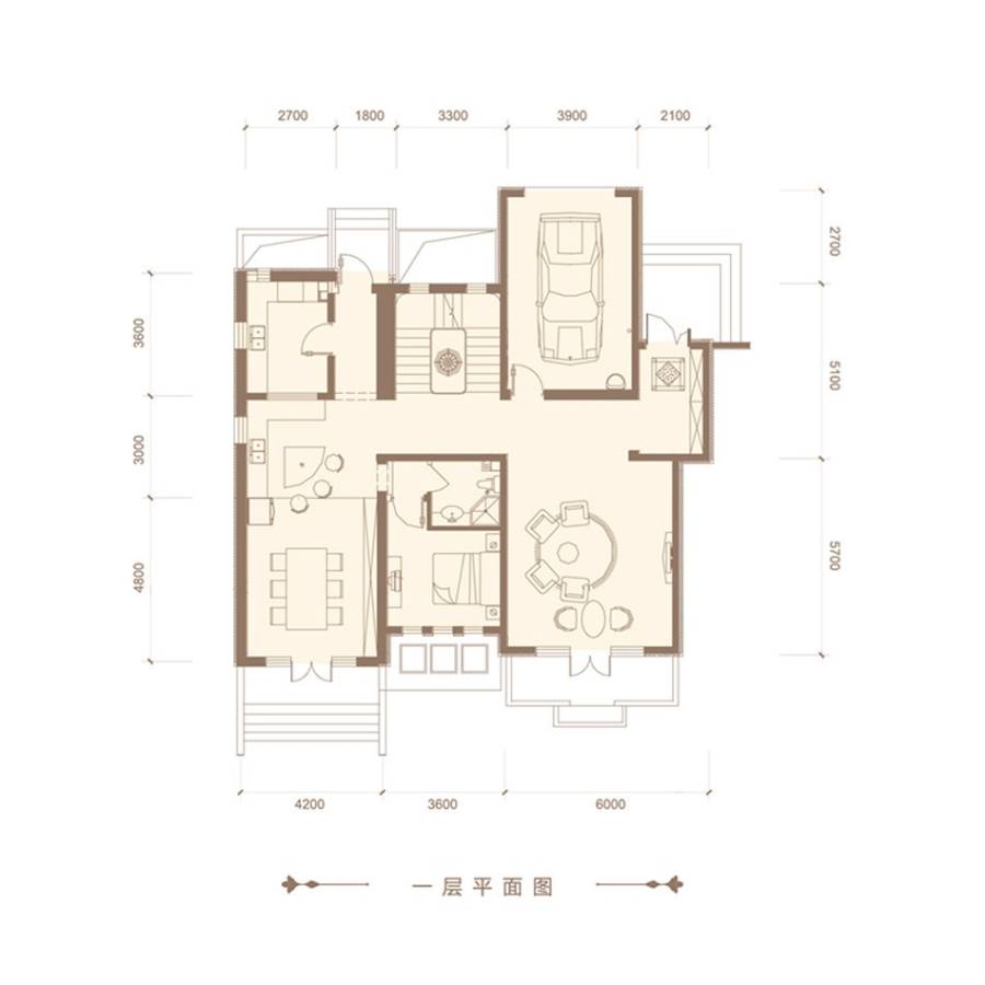 橡树庄园普通住宅280㎡户型图