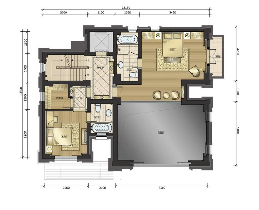 君海普通住宅325㎡户型图