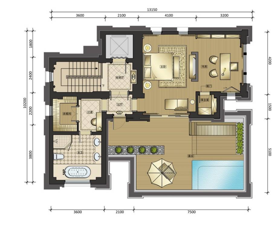 君海普通住宅325㎡户型图