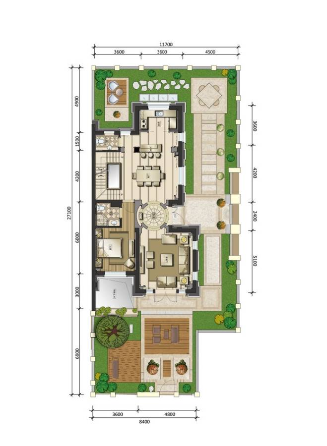 君海普通住宅256㎡户型图