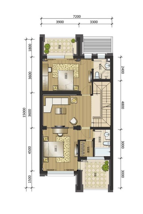 君海普通住宅230㎡户型图