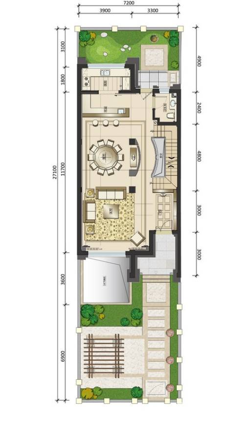 君海普通住宅230㎡户型图