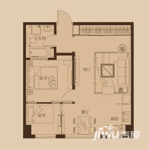 峰尚中南普通住宅71.9㎡户型图