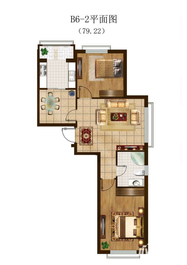 美树日记普通住宅79.2㎡户型图