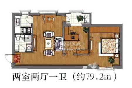 美树日记普通住宅79.2㎡户型图