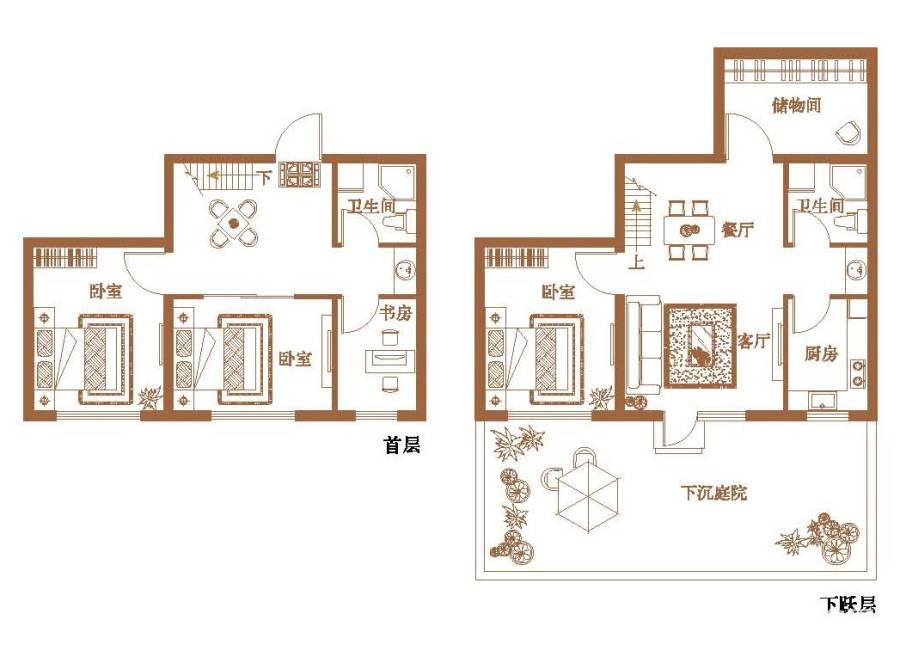 枣园万象普通住宅52㎡户型图