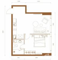 一方国际1室2厅1卫71.3㎡户型图