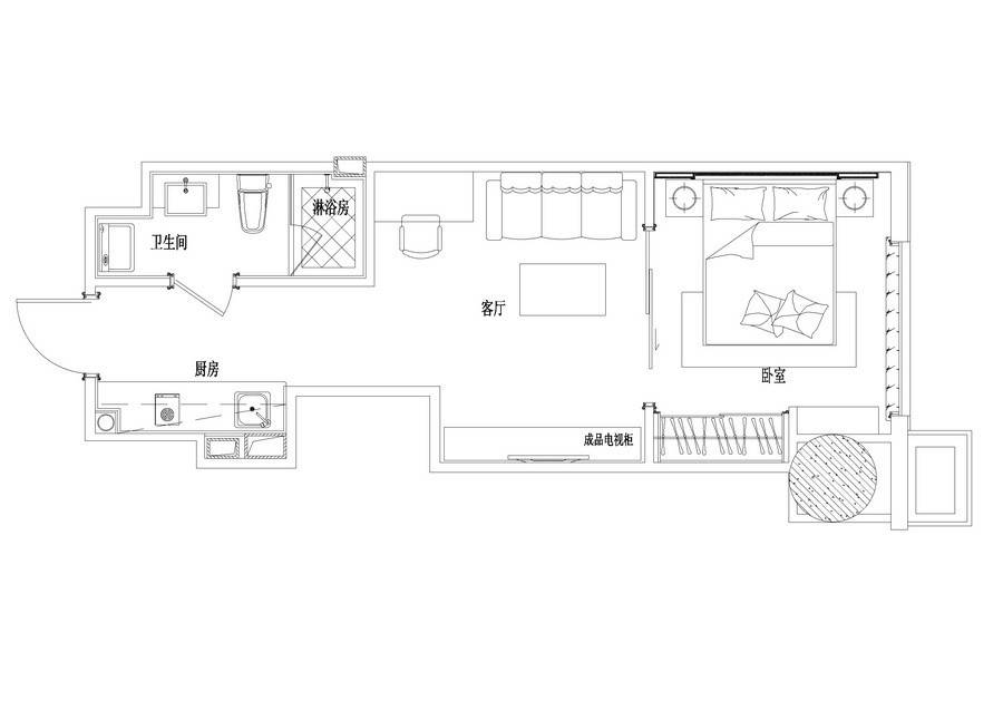 宝隆国际普通住宅52.9㎡户型图