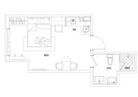 宝隆国际普通住宅42㎡户型图