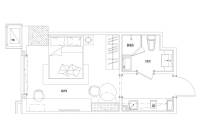 宝隆国际普通住宅40.7㎡户型图