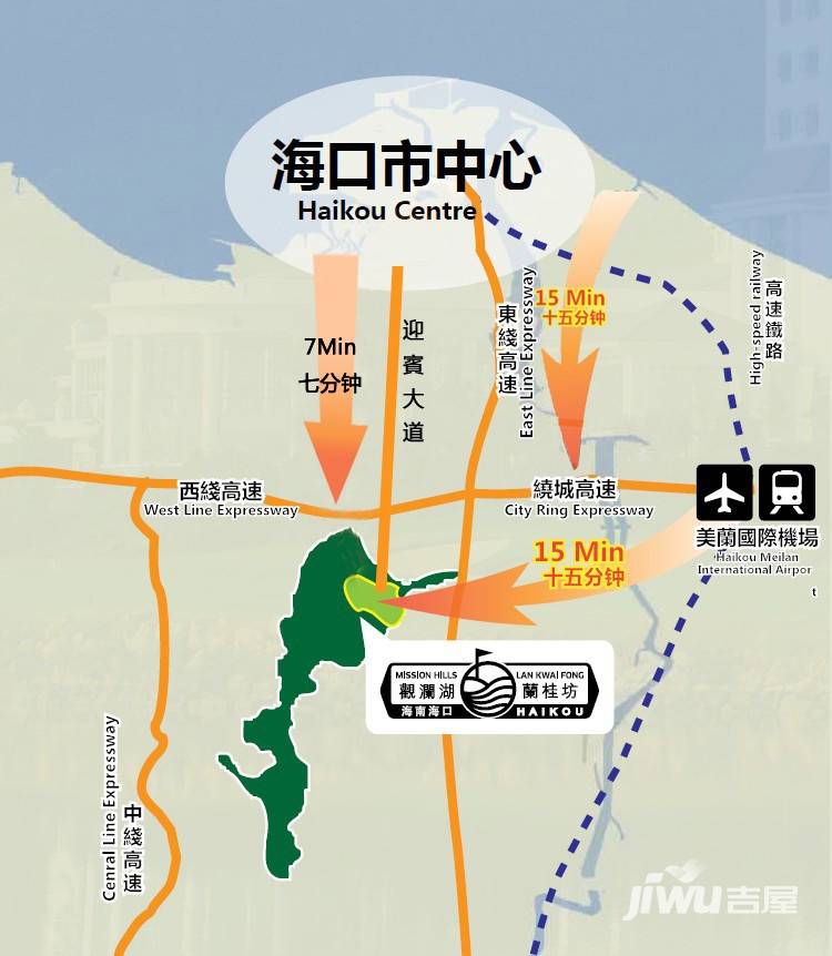 观澜湖新城位置交通图