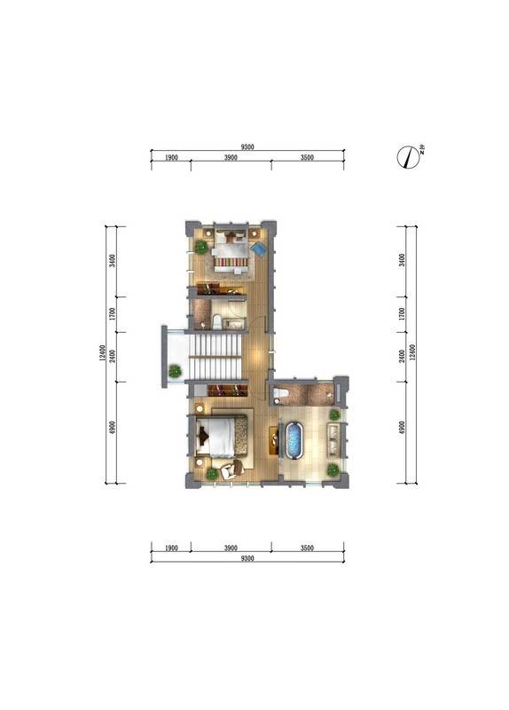 中海神州半岛3室2厅3卫户型图