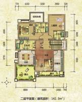 美兰高尔夫温泉别墅普通住宅142.3㎡户型图