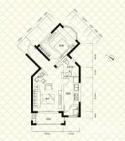 美兰高尔夫温泉别墅普通住宅65.4㎡户型图