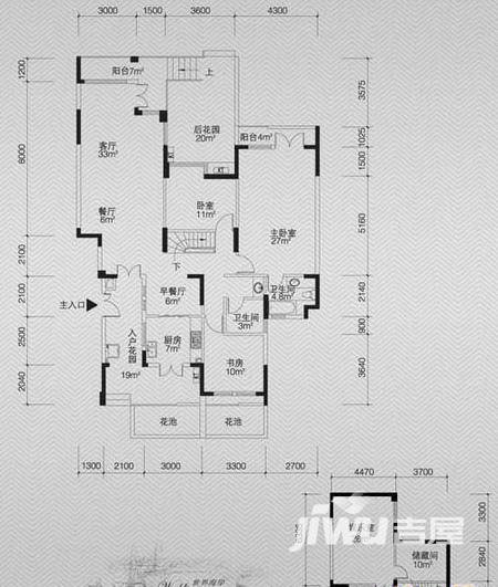 泰达天海国际3室2厅0卫140㎡户型图