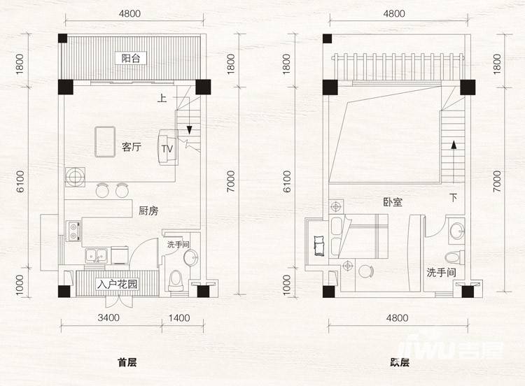 城市海岸三期普通住宅70㎡户型图