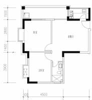 海涛花园普通住宅69.8㎡户型图