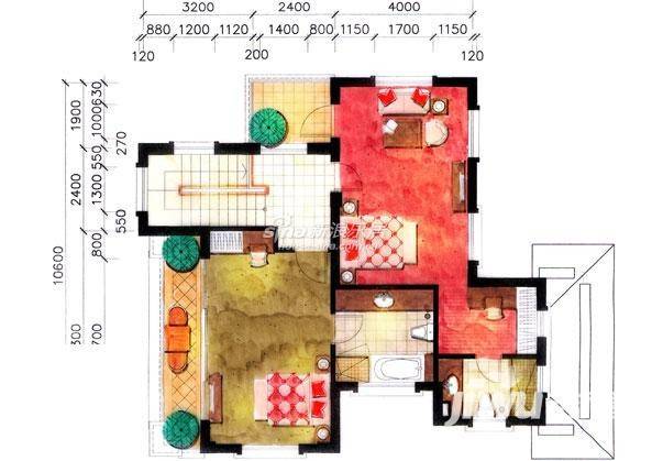 蔚蓝海岸普通住宅87㎡户型图