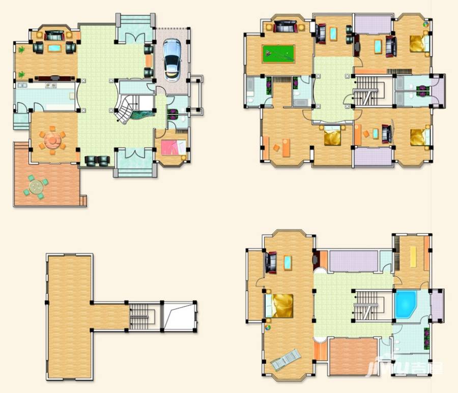 海南大公館海南大公館戶型圖 a型獨立別墅13幢 6室643