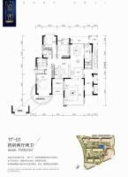 碧桂园滨江海岸云顶4室2厅2卫206.2㎡户型图