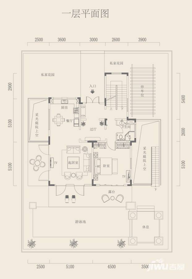 金泰南燕湾3室3厅4卫366.7㎡户型图