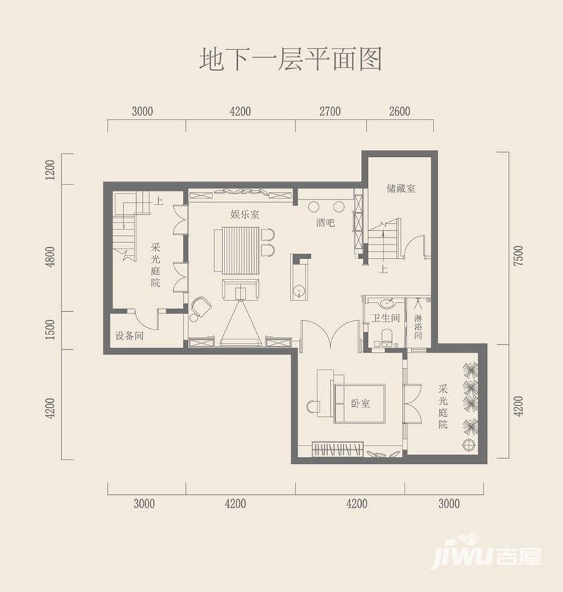 金泰南燕湾2室3厅3卫234.1㎡户型图