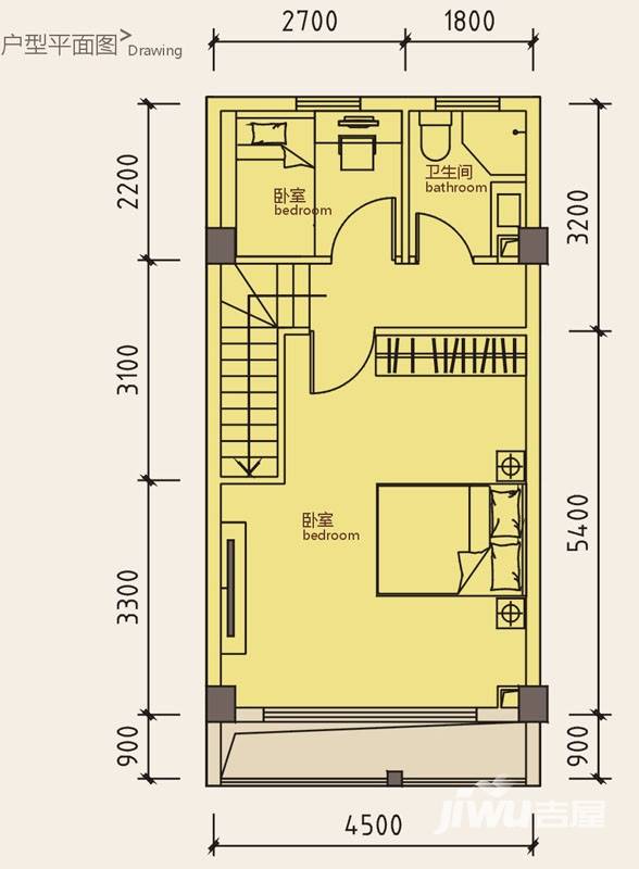 四季南山普通住宅46㎡户型图