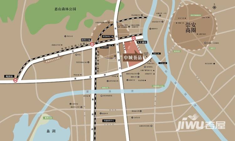 中城誉品位置交通图