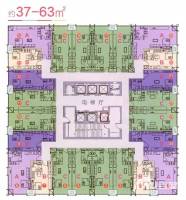 无锡惠山万达广场普通住宅63㎡户型图