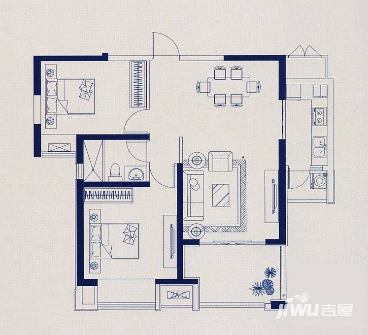 中建溪岸观邸普通住宅90㎡户型图